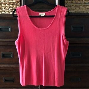 Choices sleeveless coral blouse in size L
